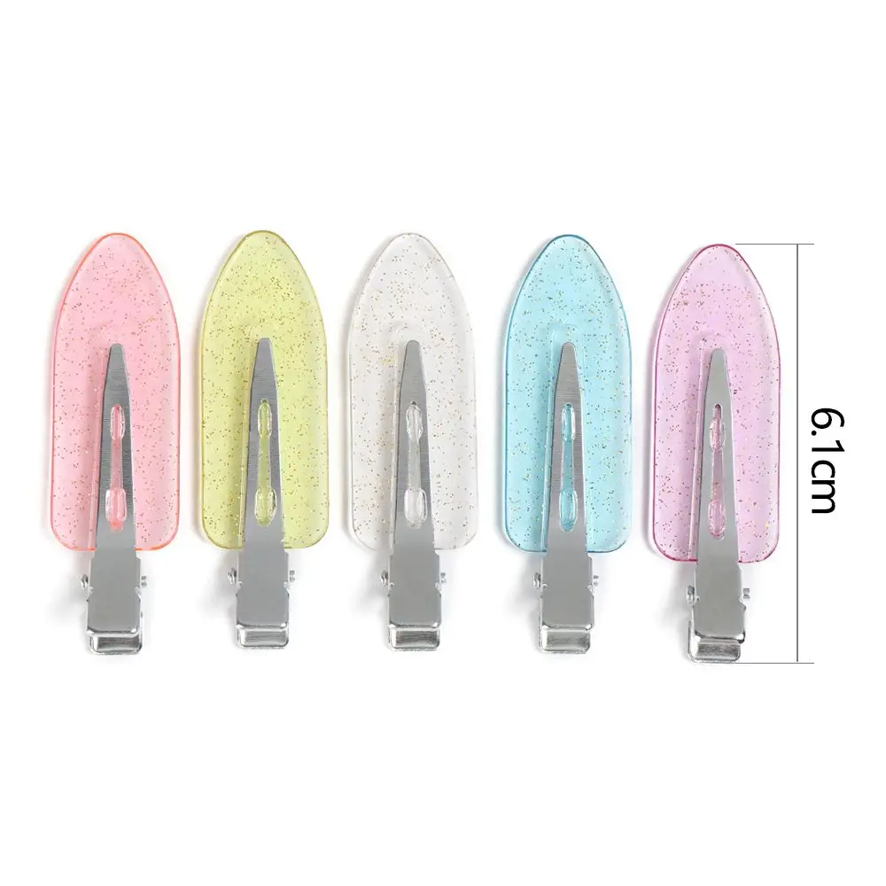 Colorful Acrylic Hair Clips for Kids Seamless No Crease Bangs