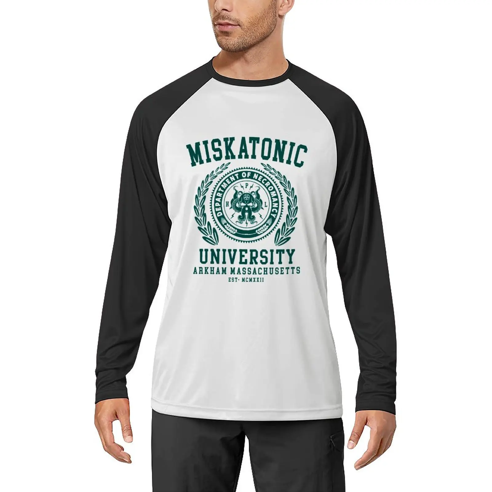 

CTHULU AND LOVECRAFT - MISKATONIC UNIVERSITY Long Sleeve T-Shirt oversized t shirt quick drying t-shirt mens t shirt