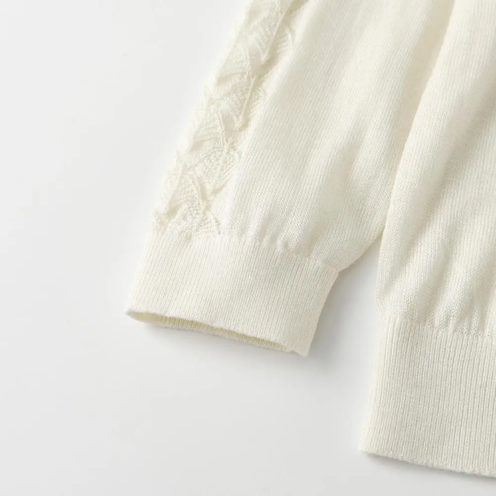 Clibeso  소년 니트 의류 세트, 밀크 화이트, 얇은 니트 코튼 탑, 긴 바지, 어린이 잠옷 의류, 2 개