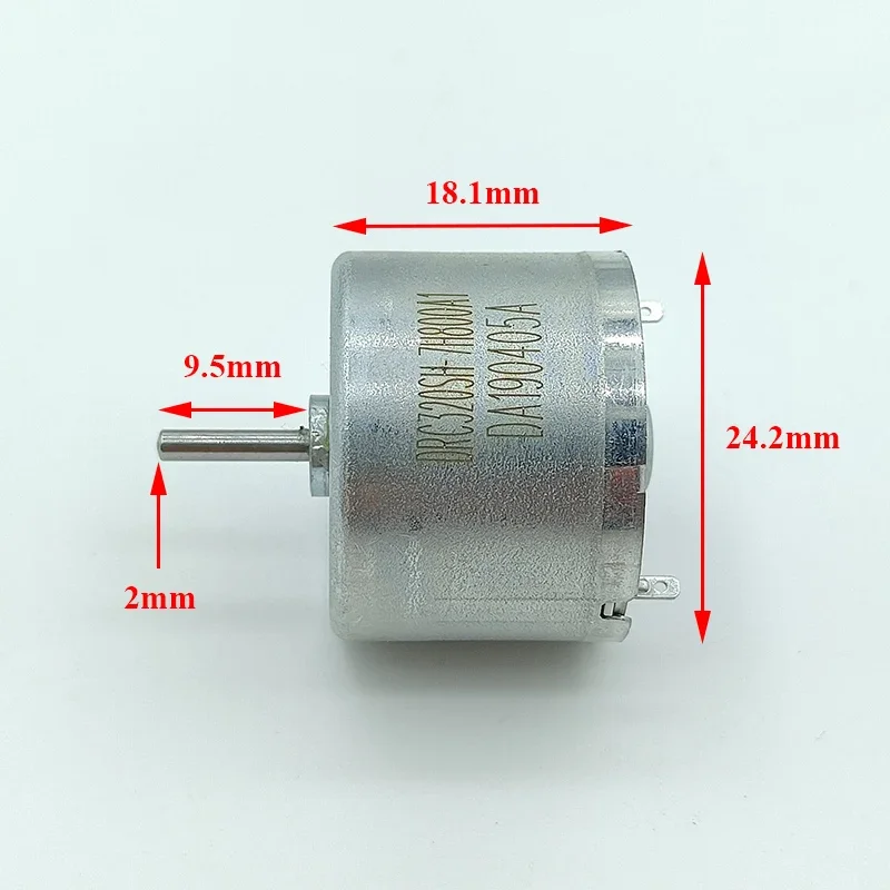 RC320SH RF-320CH 미니 24mm 전기 모터 DC 6V 12V 15V 18V 24V 9500RPM 마이크로 무소음 원형 스핀들 모터 DIY 취미용 장난감 청소기