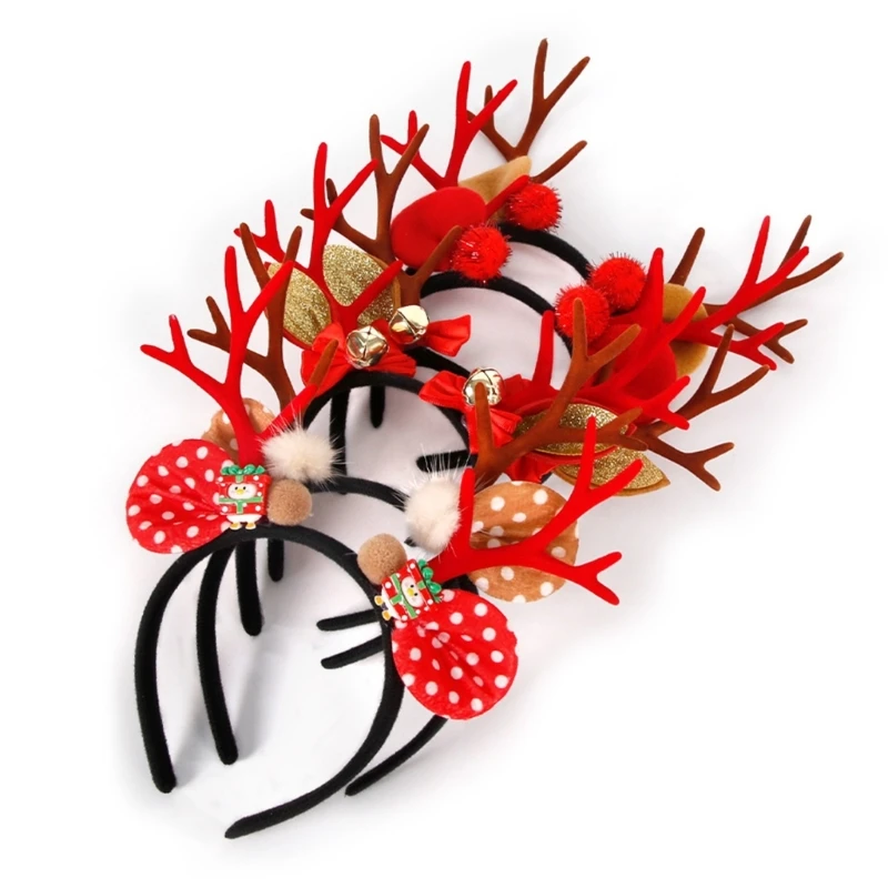 

Reindeer Antler Headband Adult Unisex Christmas Cosplay Party Hair Hoop