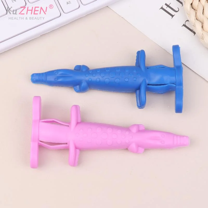 1Pcs 재사용 가능한 귀여운 악어 모양의 바늘 보호 케이스 치과 주사기 슬리브 커버 치과 의사 수술용 주사기 도구