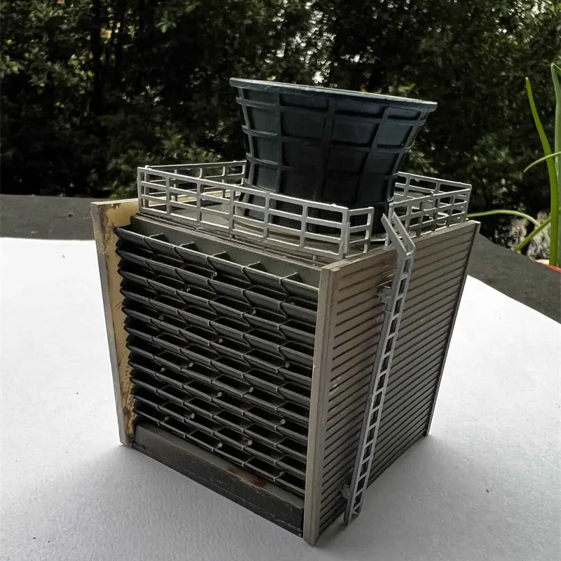 2Pcs 1/144 N Scale Building Model Cooling Tower Model Train Scene Miniature Collection Sand Table Landscape Assemble Model