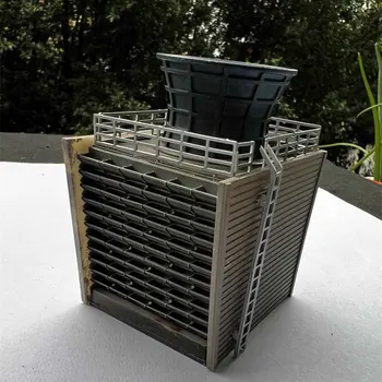 2Pcs 1/144 N Scale Building Model Cooling Tower Model Train Scene Miniature Collection Sand Table Landscape Assemble Model