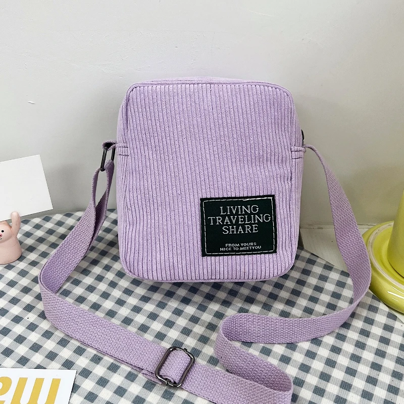 Casual Mobile Phone Coin Purse Crossbody Bag, Ladies Stylish Corduroy Shoulder Bag,Suitable for Daily Use, Work, Travel, Outdoor