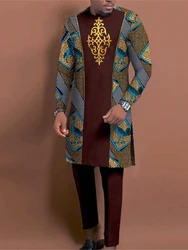 Men's casual fashion luxury geometric print two-piece set