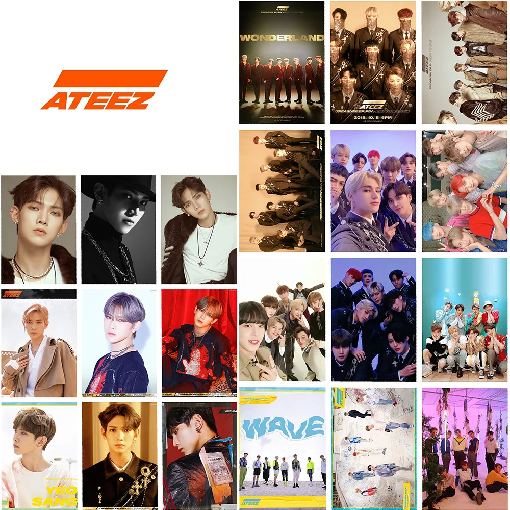 

16PCS/Set Kpop ATEEZ LOMO Photo Card Hongjoong Seonghwa Yunho Yeosang San Mingi Wooyoung Jongho Postcard Fans Gifts Collection