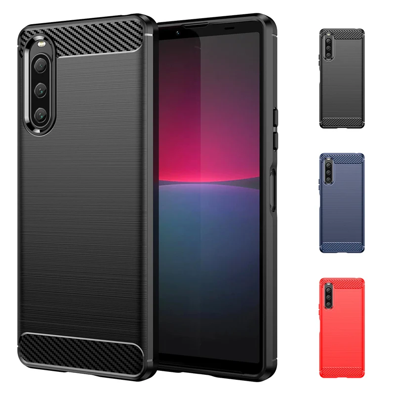 Per Cover Sony Xperia 10 V Custodia Per Sony Xperia 10 V Capas New Carbon Fiber Phone Back Soft Tpu Per Funda Sony Xperia 10 V Cover