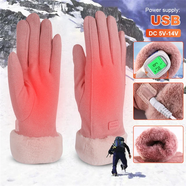 Electric Heated Gloves Winter Warm Water-resistant Touchscreen Gloves  Skiing Biking Fishing Mittens for Men and Women - AliExpress