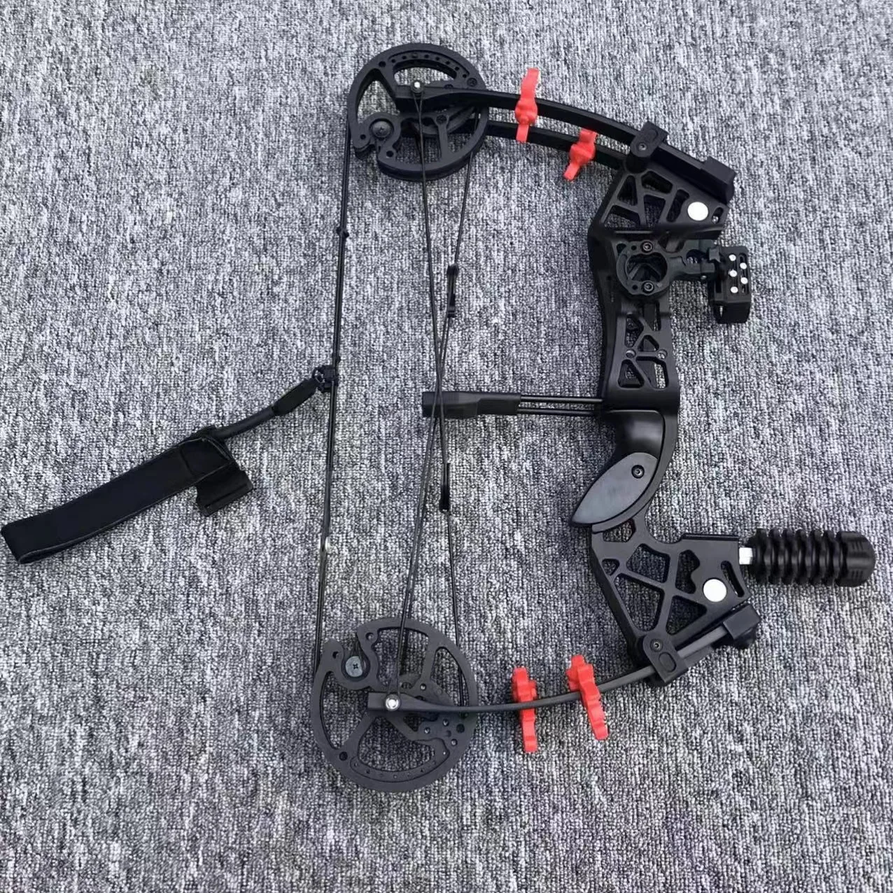 Arc Composite MILAEM 40-65 Lbs - Double Usage Chasse/pêche - Ambidextre - Noir