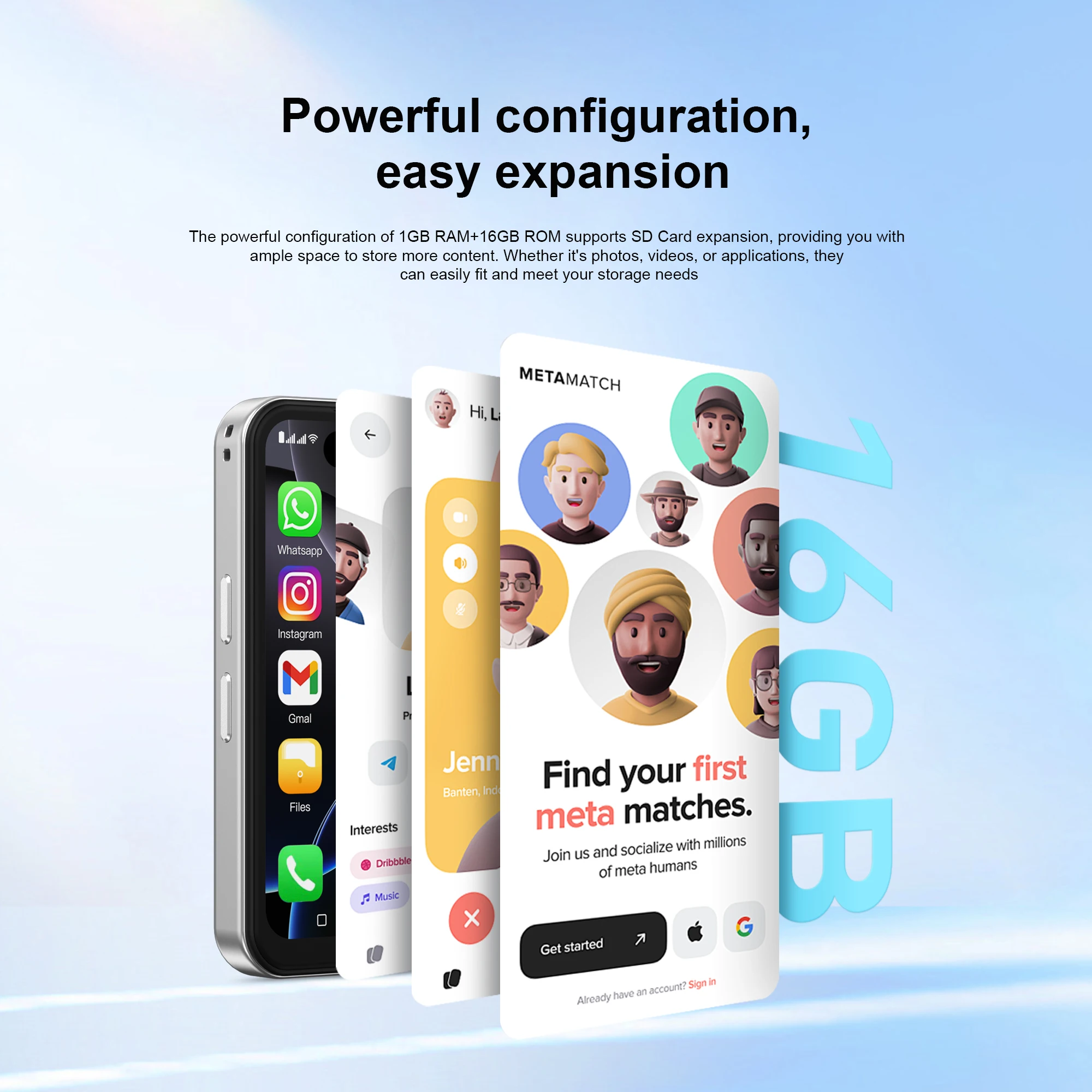 SERVO 16PRO Mini Smartphone 3G WCDMA 1GB RAM 16GB ROM Android System WiFi Hotspot Play Store 3.75" Full Screen Small Smart Phone