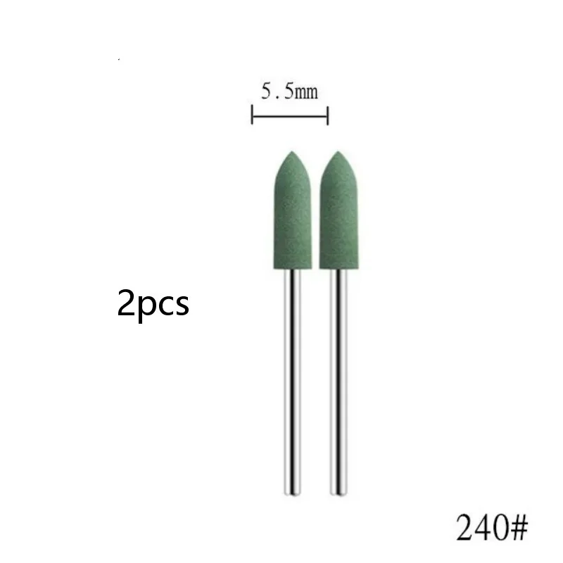 Silicone Rubber Manicure Grinding Head - 2 Pack for Burr and Dead Skin Removal