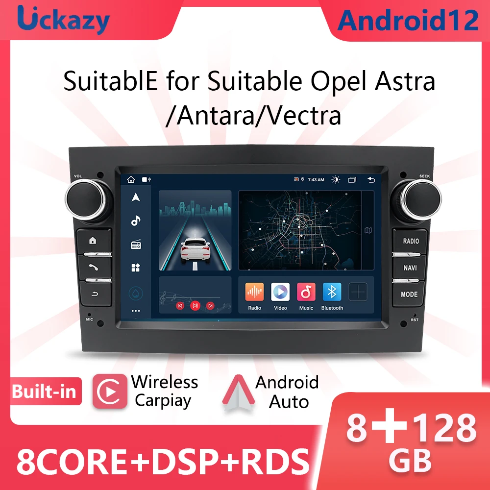 

8Core Android12 Car Radio Player For For Opel Vectra C Zafira B Seat Stereo Audio Navigation GPS Carplay Stereo Audio Head Unit