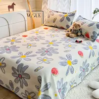 Skin-friendly Soft Sheets Household Printed Flat  Bedroom King Queen Size Bedding Single Double  Breathable Durable 2