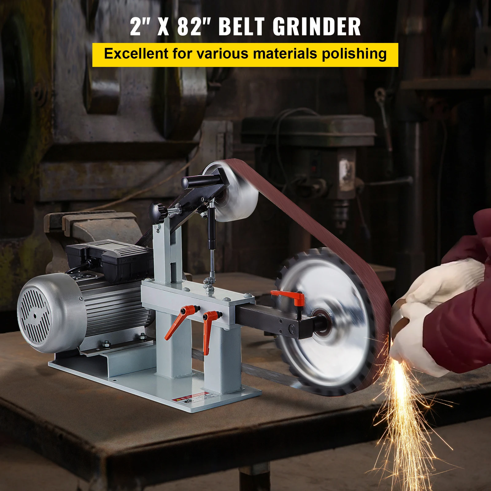 1.5KW Electric Belt Sander For Tool Polishing Knife Making