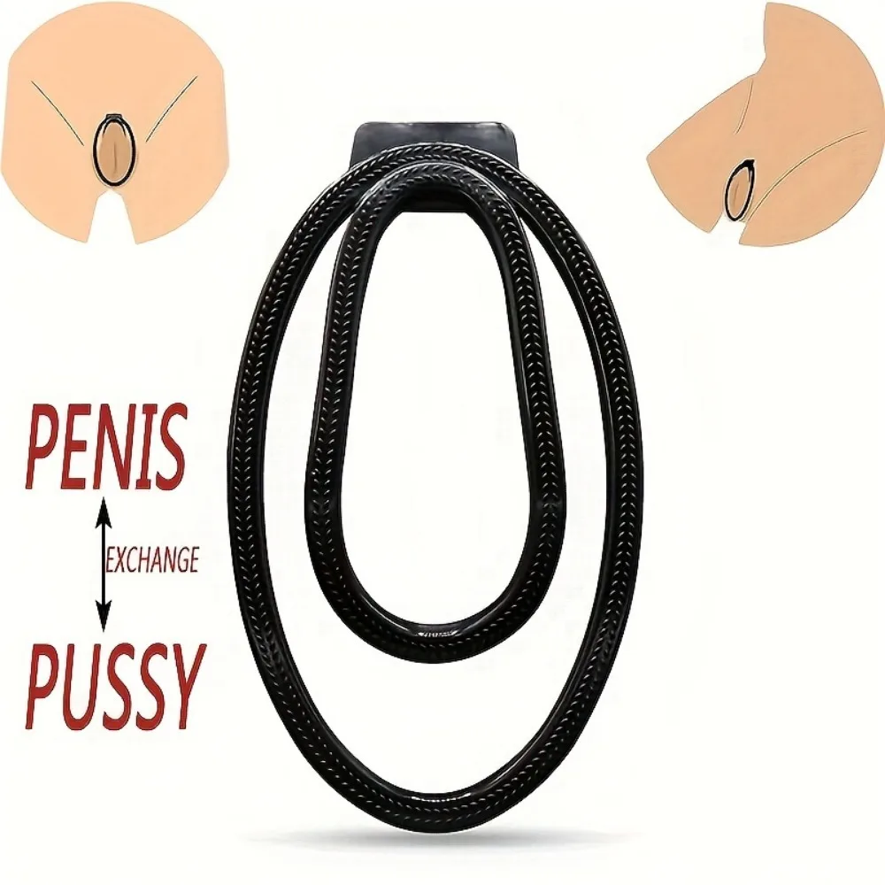 Penis Chastity Cage Sissy Hollow Fufu Clip Penis Hide Lock Chastity Lock Male Urethral Chastity Device Pussy Training Clip Cock Cage Sex Toy for Men