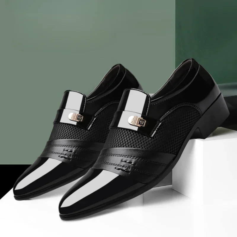 Leather Shoes for Men Classic Business Dress Men Shoes Fashion Party Office Formal Oxfords New Loafers Zapatos De Cuero