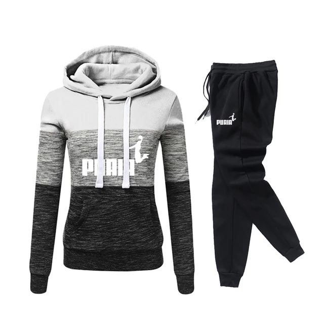 Patchwork Hooded Tracksuit Set 3