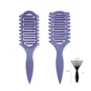 3 in 1 Curl Define Styling Brush Hollow Out Detangling Hair Brush Tangled Hair Comb Shaping Defining Curls Barber Styling Comb 6