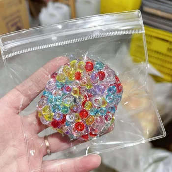 1PC Squishy Balls Ice Beads Stress Relief Toy Super Soft Sensory Fidget Toys for Kids Adults Anxiety Relaxation Squeeze Gift