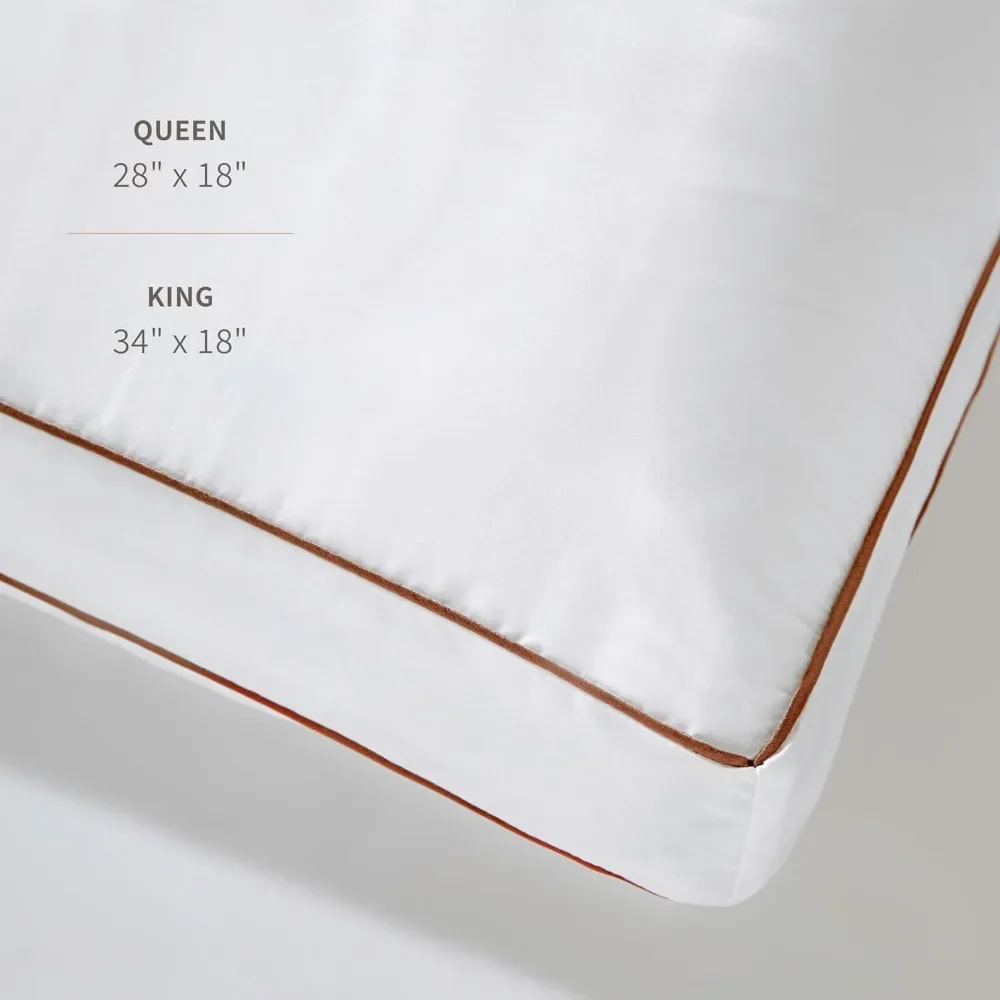 Latex Pillow - High Loft (6" - 7”) - Hypoallergenic Pillow with Shredded Latex Core -Breathable -Machine Washable Organic Cotton 5