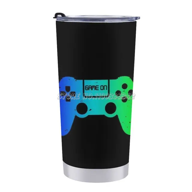 Videojáték -Vezérlő Szívverés Játékosmaszk És Még Több Utazási Bögre Jégpohár 304 Rozsdamentes Acél Vákuum Szigetelt Autó Csésze Kávé G