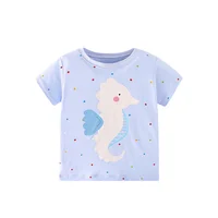 Jumping Meters 2-7T Clothes Baby Girls Tees Cotton Summer Toddler Clothes Hot Selling Kids Tops Children's Tshirts 1