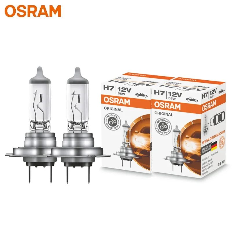 2pcs Original H7 12V 55W PX26d Standard Car Halogen Headlight 3200K High low Beam Lamps 64210GE Made In Germany Pair car headlights