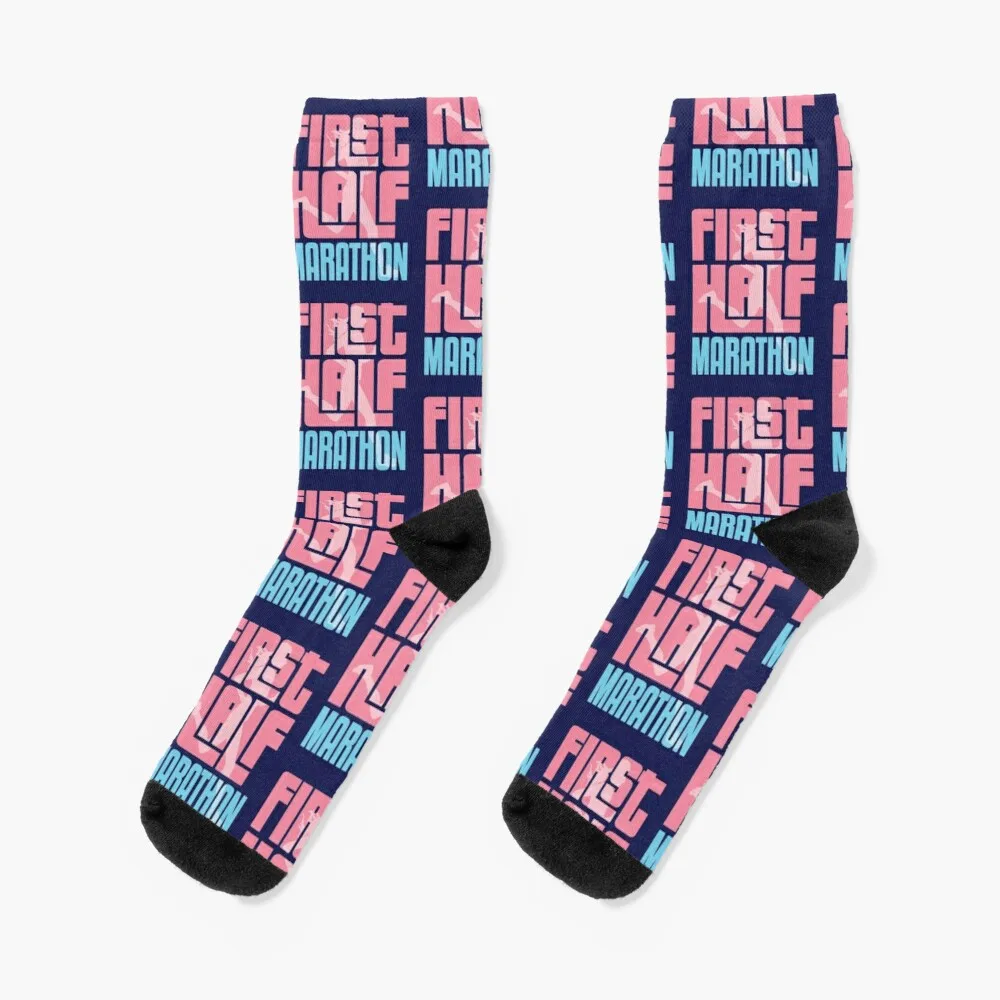 

First Half Marathon Socks Women'S Socks High
