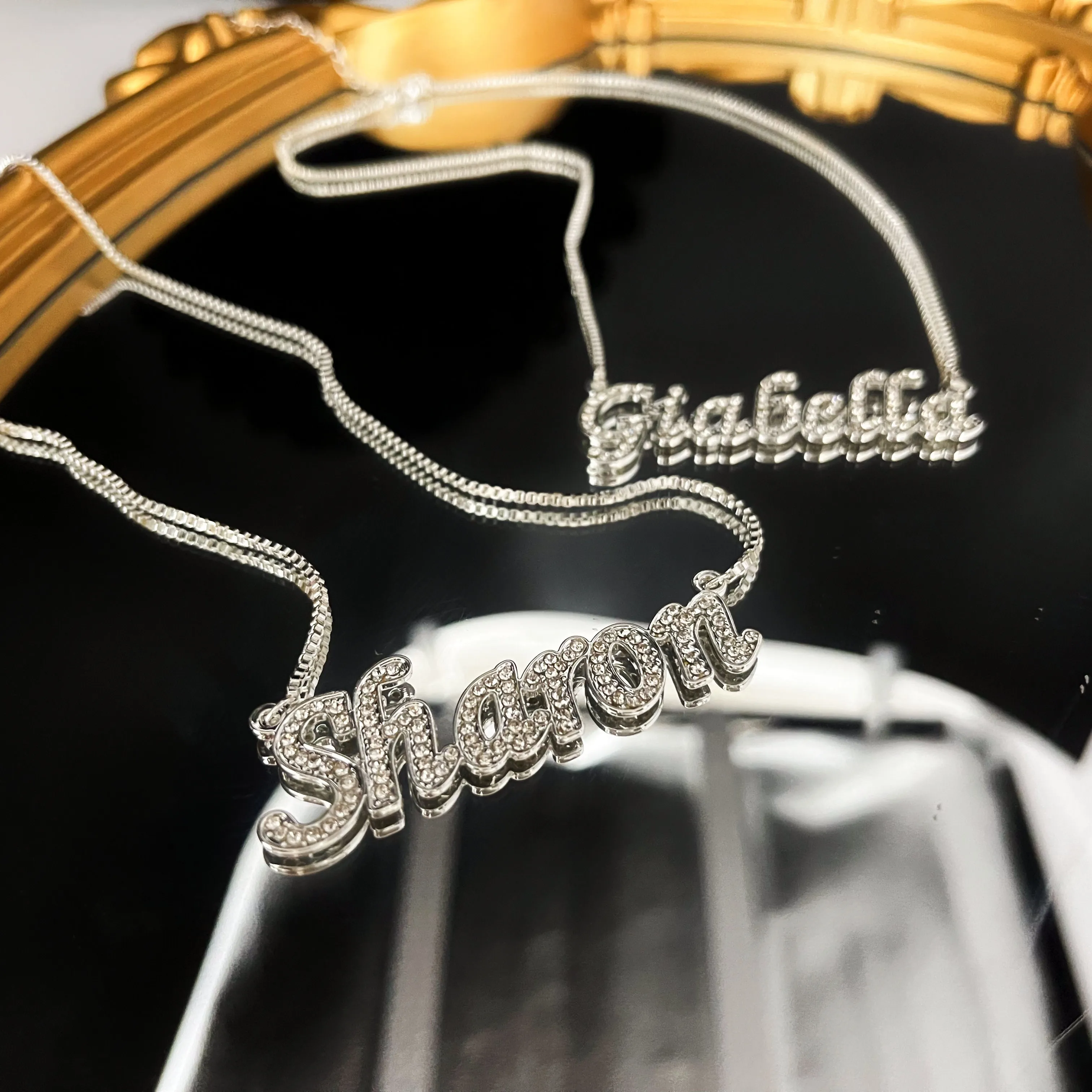 

Custom Cursive Letter Name Necklace Personalized Golden Choker Stainless Steel Necklace For Women Customized Jewelry Couple Gift