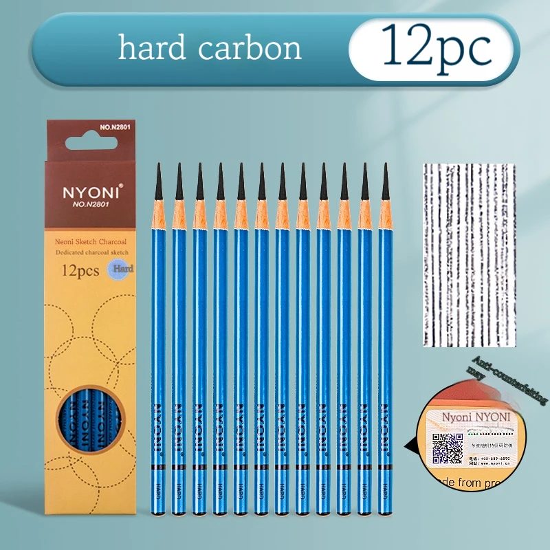 Sketch Pencils Charcoal Pencils Sketch Drawing Tools 12/10 Pcs Charcoal Graphite Sketch Set Extra-Soft Soft Medium Hard Pencils for Drawing Sketching Shading Artist Art Supplies