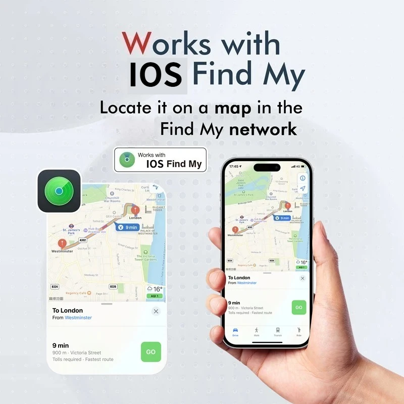 CD 미타그 러기지 지능형 잠금장치 GPS 위치추적기 에어태그 IOS 시스템용 스마트 트래커 내 기기 찾기 분실방지 디지털 패드락