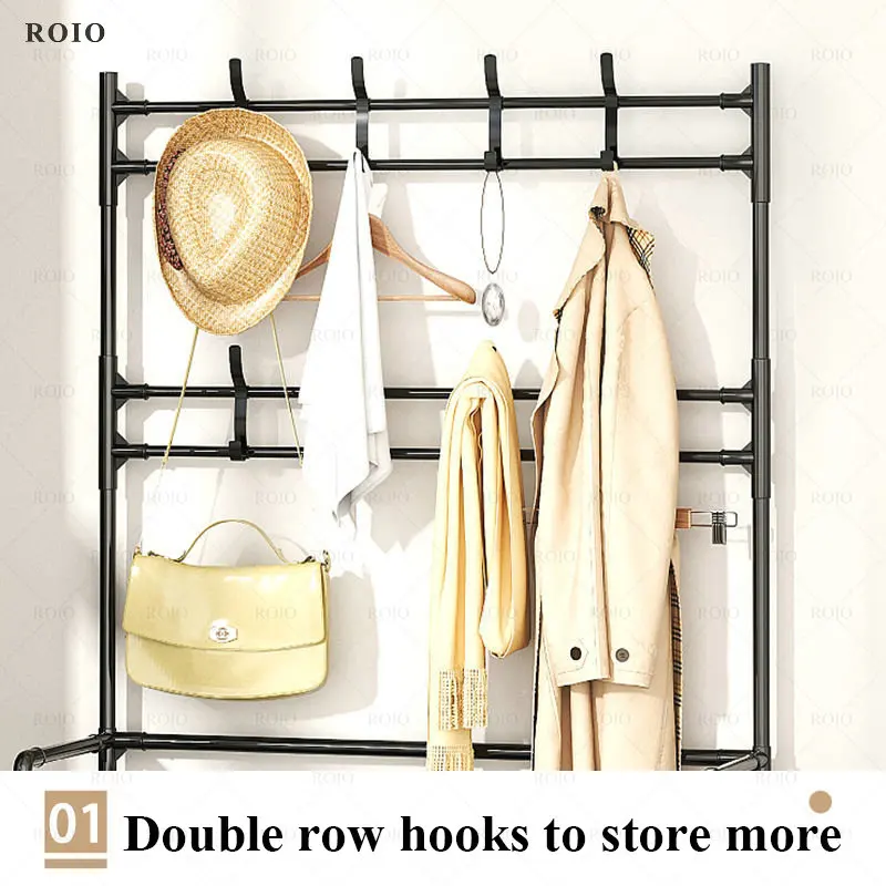 Multi-layer Shoe Rack DIY Clothes Hanger Coat Rack Storage Clothing Drying Shoe Organizer