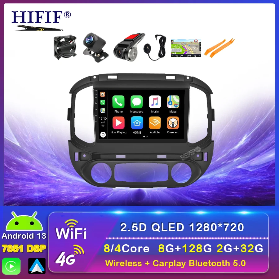 

Автомагнитола для Chevrolet, Колорадо, Sierra GMC, 2014 - 2018 г., мультимедийный видеоплеер, навигатор GPS, автомагнитола на Android, 2 Din, DVD