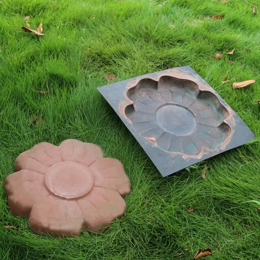 DIY Decorative Garden Pavement Flower Shaped Stepping Stone Mold Tool for Garden Supplies Decor