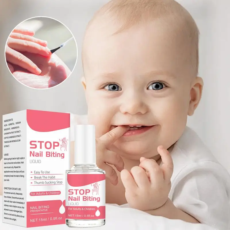 Liquid To Stop Nail Biting 0.5fl oz/15ml  Anti Bite Nail Polish Anti Nail Biting For Kids Care For All Ages Stop Thumb Sucking