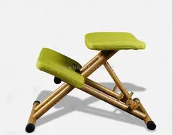 Ergonomically Designed Kneeling Chair Green Fabric Cushion Modern Office Computer Chair Ergonomic Posture Knee Chair Design