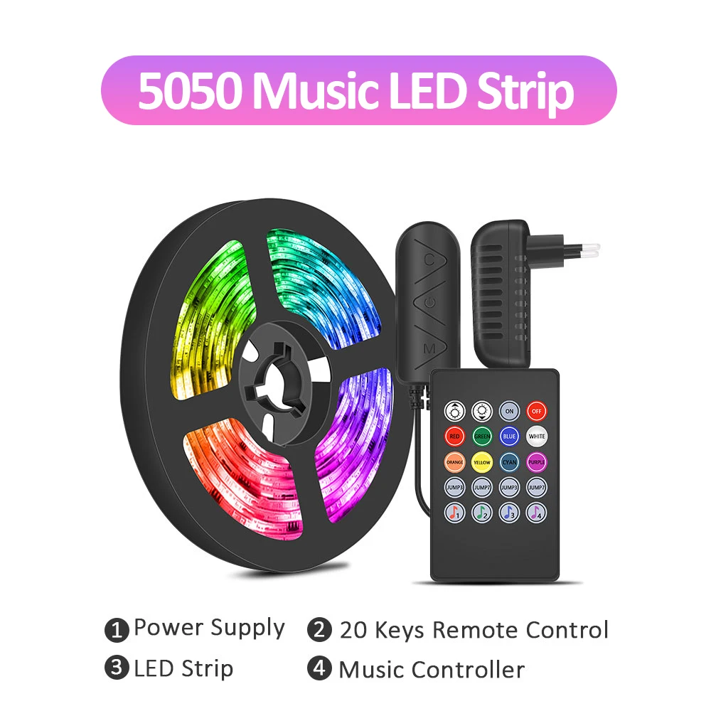 LED Strip light, Music Sync,  Music Sync Color Changing LED Light Strip ,SMD5050 RGB LED Light Strips DIY home depot led strip lights LED Strips