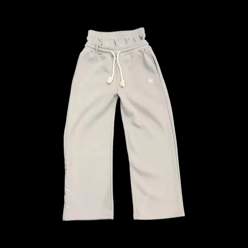 Y2K Men High Joggers Gothic Trendy Double Waist Unisex Cotton Sweatpants Hip Hop American Style Retro Street Casual Track Pants