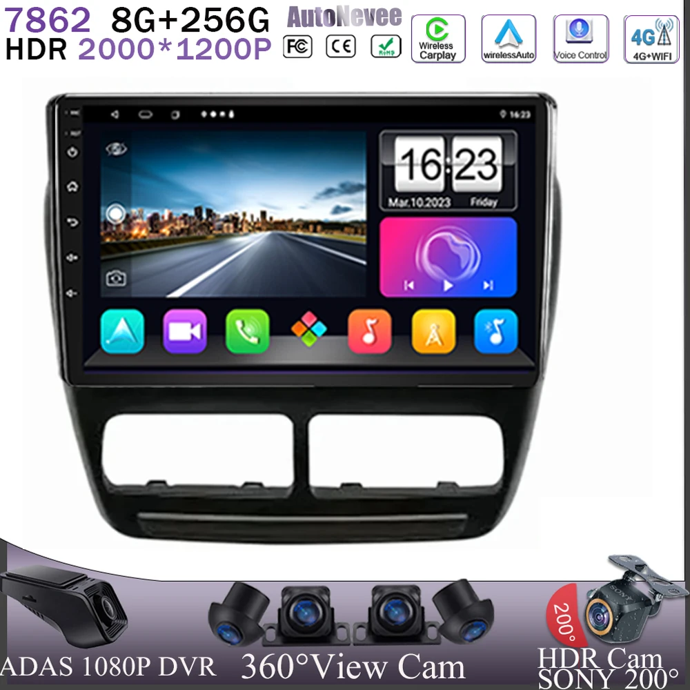 

Car Android 13 For Fiat Doblo Opel Combo Tour 2010 -2013 2014 2015 Multimedia Stereo DVD 5G Wifi BT 7862 QLED Navigation HDR