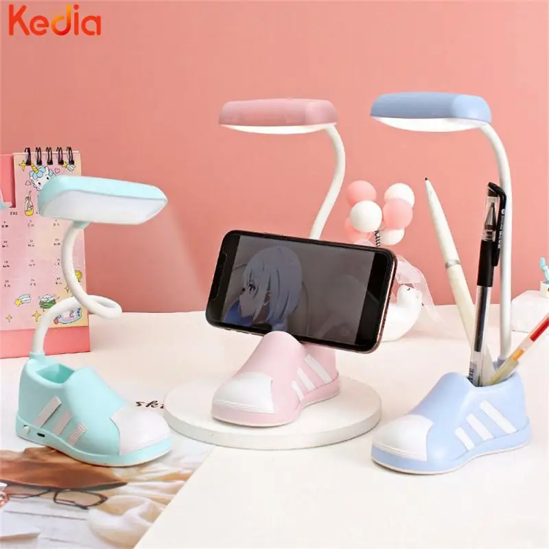 

Convenient Desktop Shoes Table Lamp Mini Led Eye Protection Reading Light Usb Charging Durable Creative Shoes Desktop Light