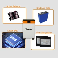 Tewaycell 51.2V 314Ah 16KWh Lifepo4 batterie 48V 15KWh Pack Powerwall intégré BMS ESS système de stockage solaire d'énergie domestique ue sans taxe 6