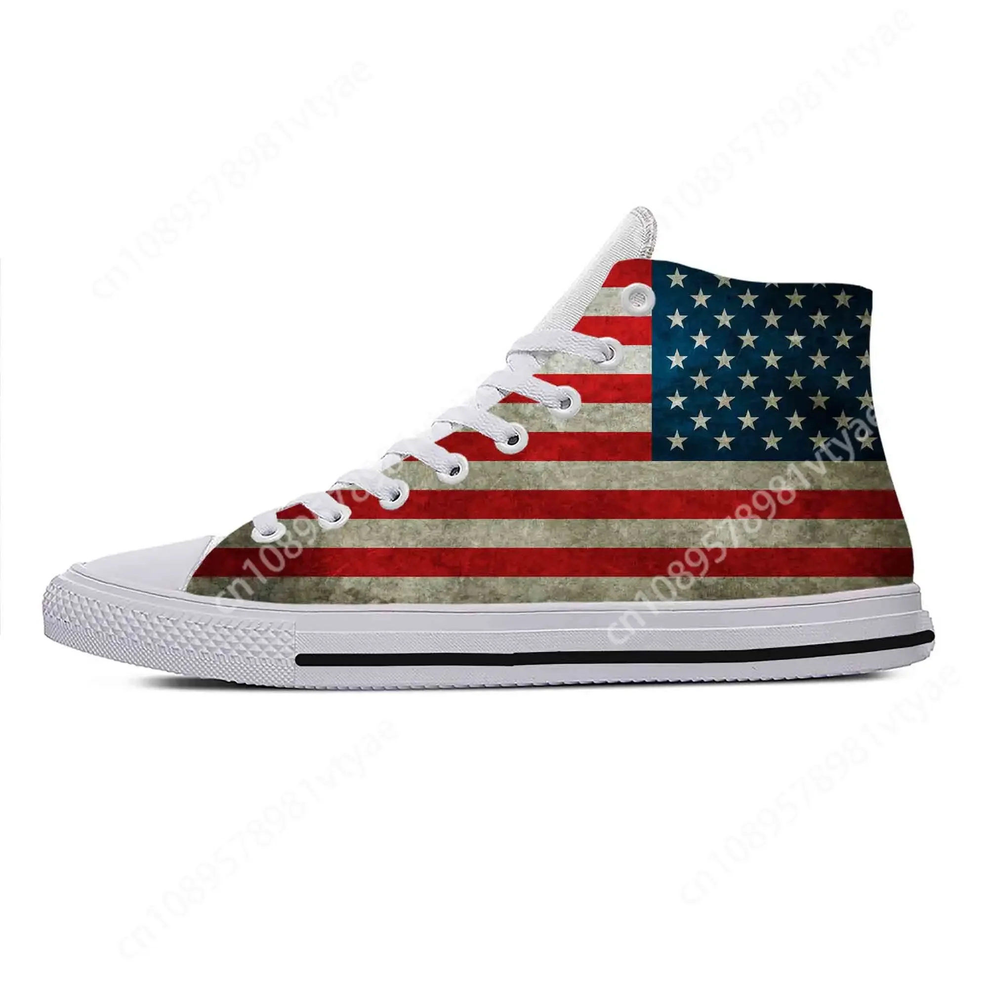 US USA American America Flag United States Funny Casual Cloth Shoes High Top Comfortable Breathable Custom Men Women Sneakers 4