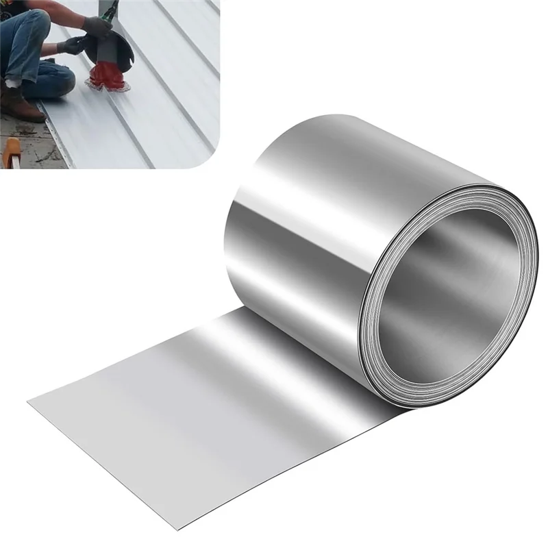 FYBL-0.0078/0.2Mm 알루미늄 시트 롤, 지붕 및 DIY용 6In X 10Ft 알루미늄 플래싱 롤 금속 지붕 패널