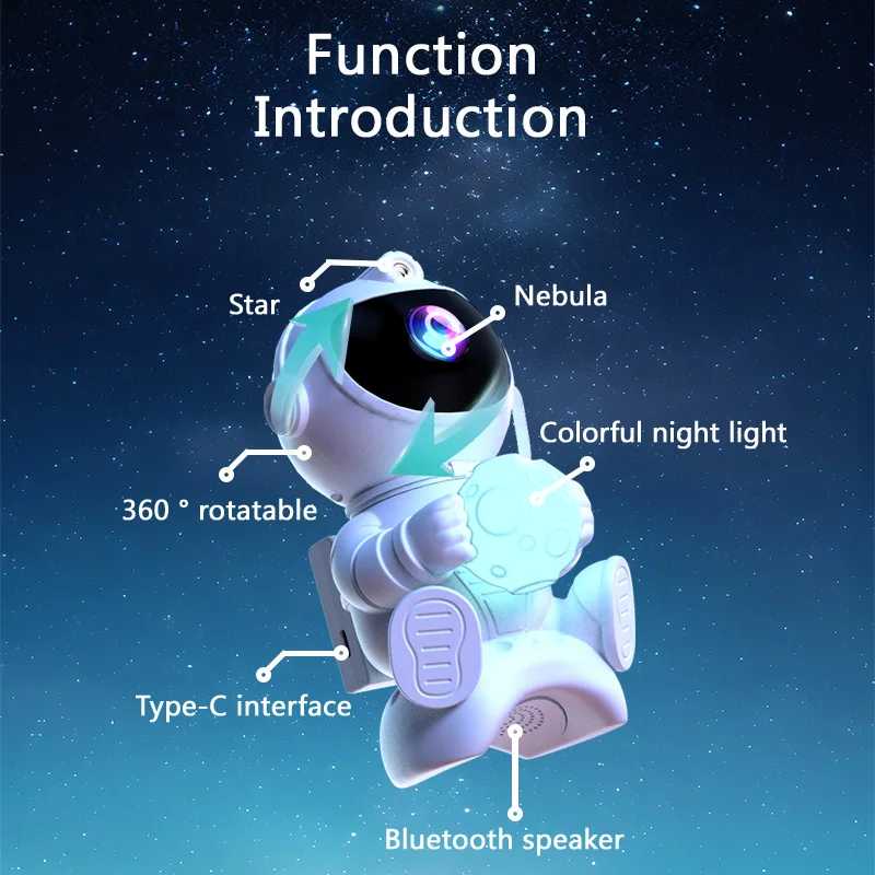 Astronaut Galaxy Night Light 3