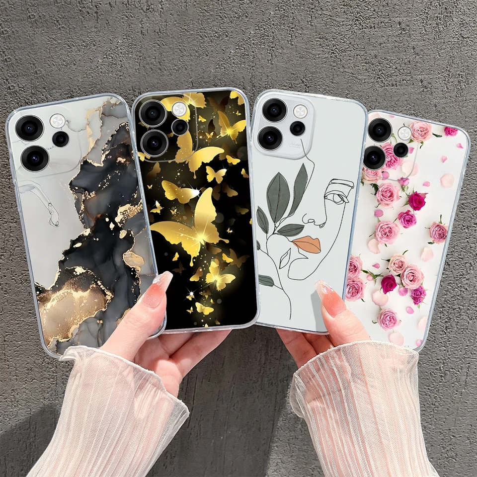 Cartoon Cat Astronaut Minimalist Soft Clear Phone Case