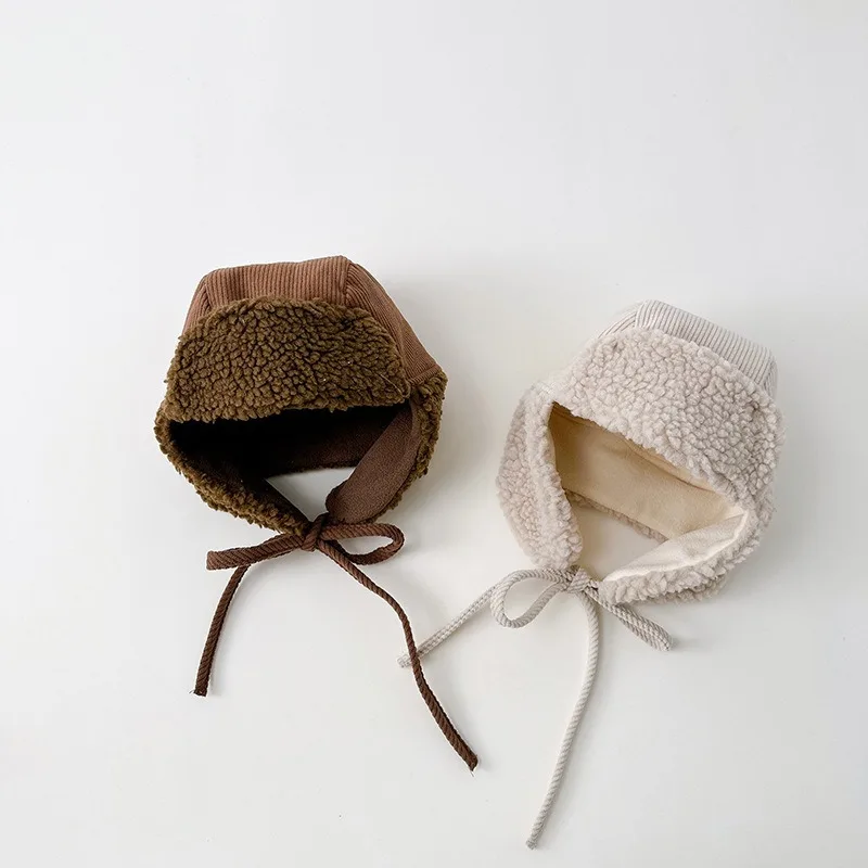 Children's Winter Shearling-Lined Thickened Boy's and Girl's Lei Feng Hat Stylish Baby Ear-Warming Hat Toddler Winter Hats