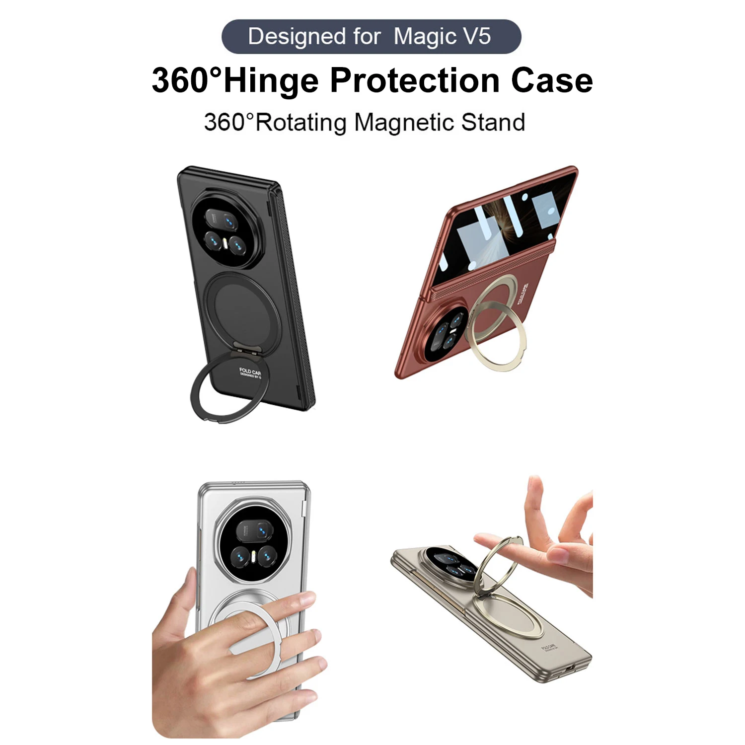 Stylish 360° Protective Phone Case with Tempered Glass and MagSafe Compatibility