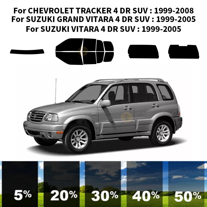 

Precut nanoceramics car UV Window Tint Kit Automotive Window Film For SUZUKI GRAND VITARA 4 DR SUV 1999-2005