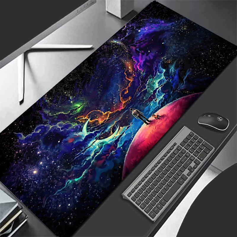

Space Gaming Accessories MousePads Computer Laptop Gamer Extended Mouse Mat Large Anime Mouse Pad Rubber Keyboards Table Mat
